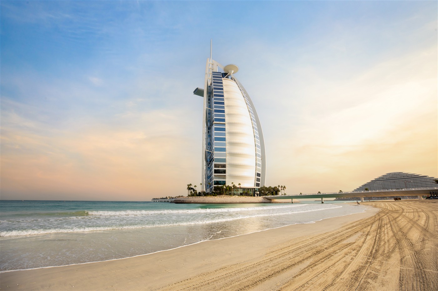 Burj Al Arab beach sunset landscape