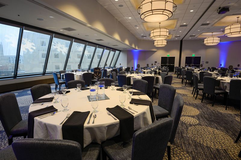 Corporate banquet hall interior photography