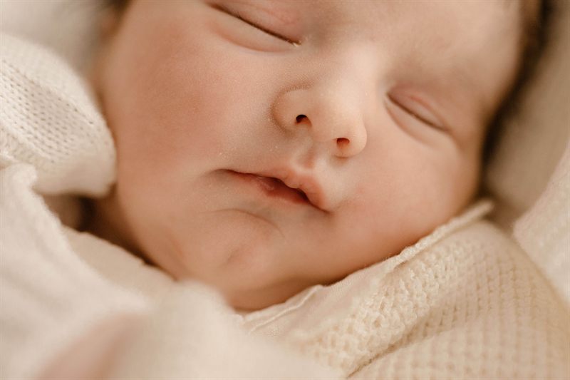 Newborn baby sleeping portrait